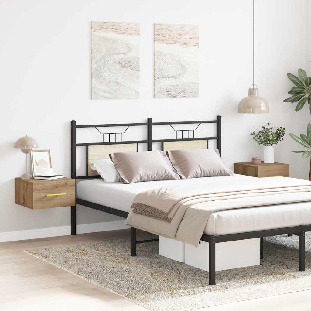 vidaXL Κομοδίνο 2 τμχ. 35 x 35 x 20 εκ Επεξεργασμένο Ξύλο Artisan Oak