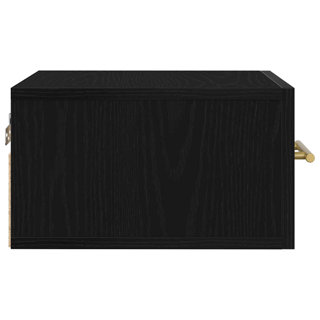 vidaXL Κομοδίνο 2 τμχ. 35 x 35 x 20 εκ Επεξεργασμένο Ξύλο Μαύρη Οξυά