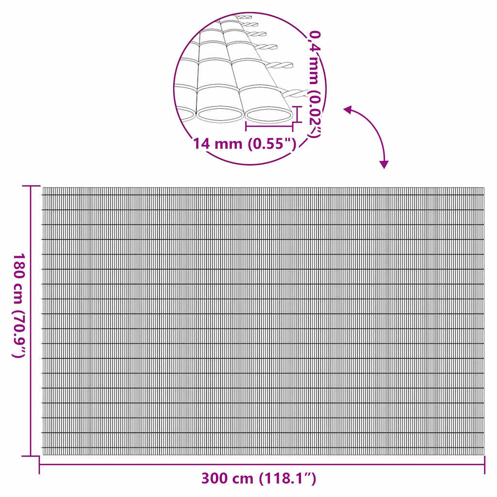vidaXL Φράχτης Κήπου Διπλής Όψης Κίτρινος 1,8x3 μ. PVC