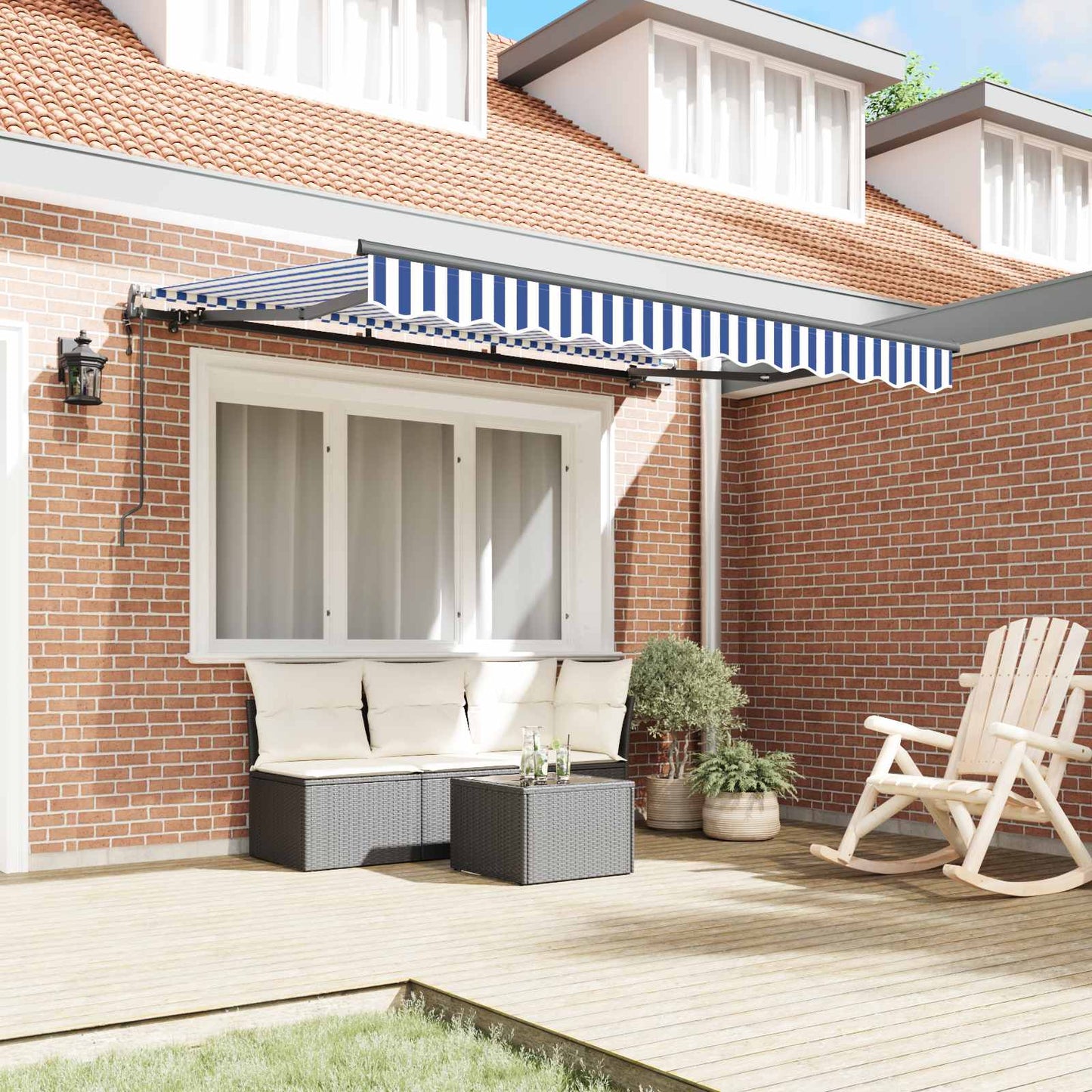 vidaXL Σκηνίτσα Αναδιπλούμενη Μπλε 250 x 200 cm ύφασμα