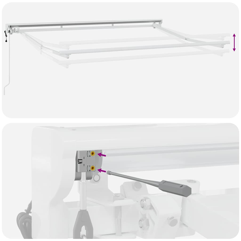 vidaXL Σκελετός Τέντας Καφέ 250 x 200 cm Πολυεστέρας με Επικάλυψη PU