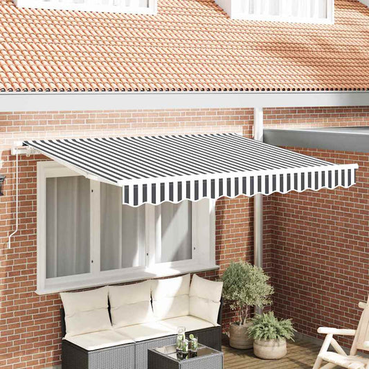 vidaXL Αναδιπλούμενη τέντα Ανθρακί 250 x 200 cm ύφασμα