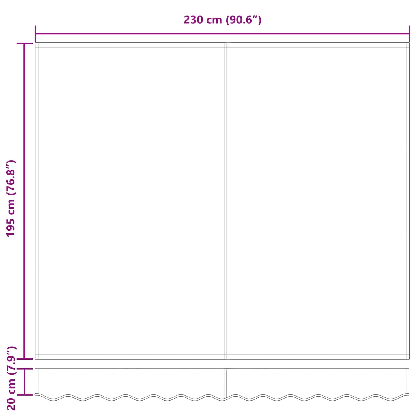 vidaXL Αναδιπλούμενη τέντα Κόκκινο 250 x 200 cm ύφασμα