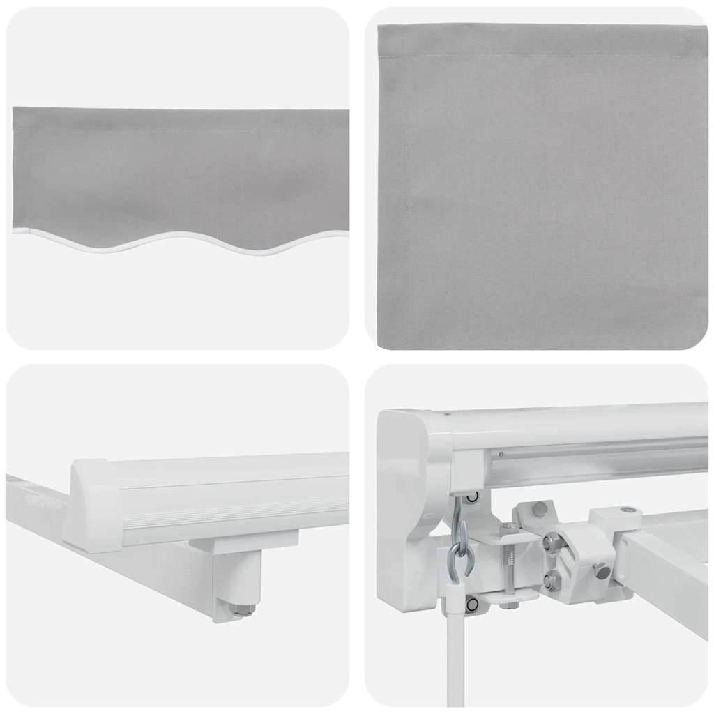 vidaXL Σκελετός Τέντας Ανοιχτό γκρι 250 x 200 cm