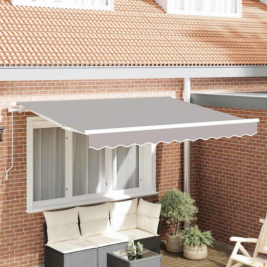 vidaXL Αναδιπλούμενη τέντα Ανοιχτό γκρι 250 x 200 cm ύφασμα