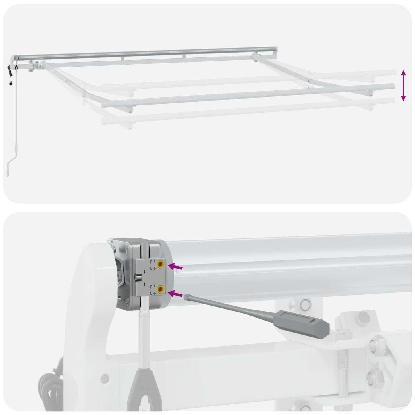 vidaXL Αναδιπλούμενη τέντα Κίτρινο 300 x 200 cm ύφασμα