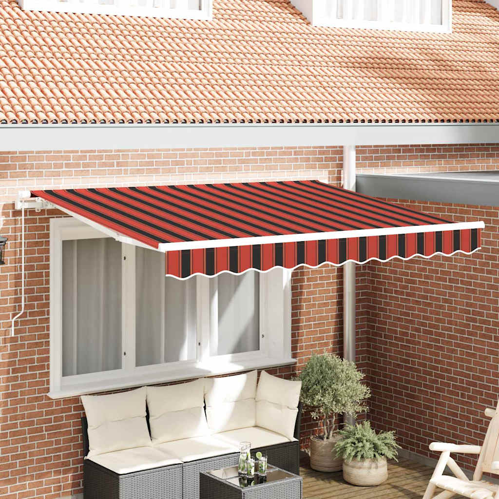 vidaXL Αναδιπλούμενη τέντα Πορτοκαλί 300 x 200 cm ύφασμα