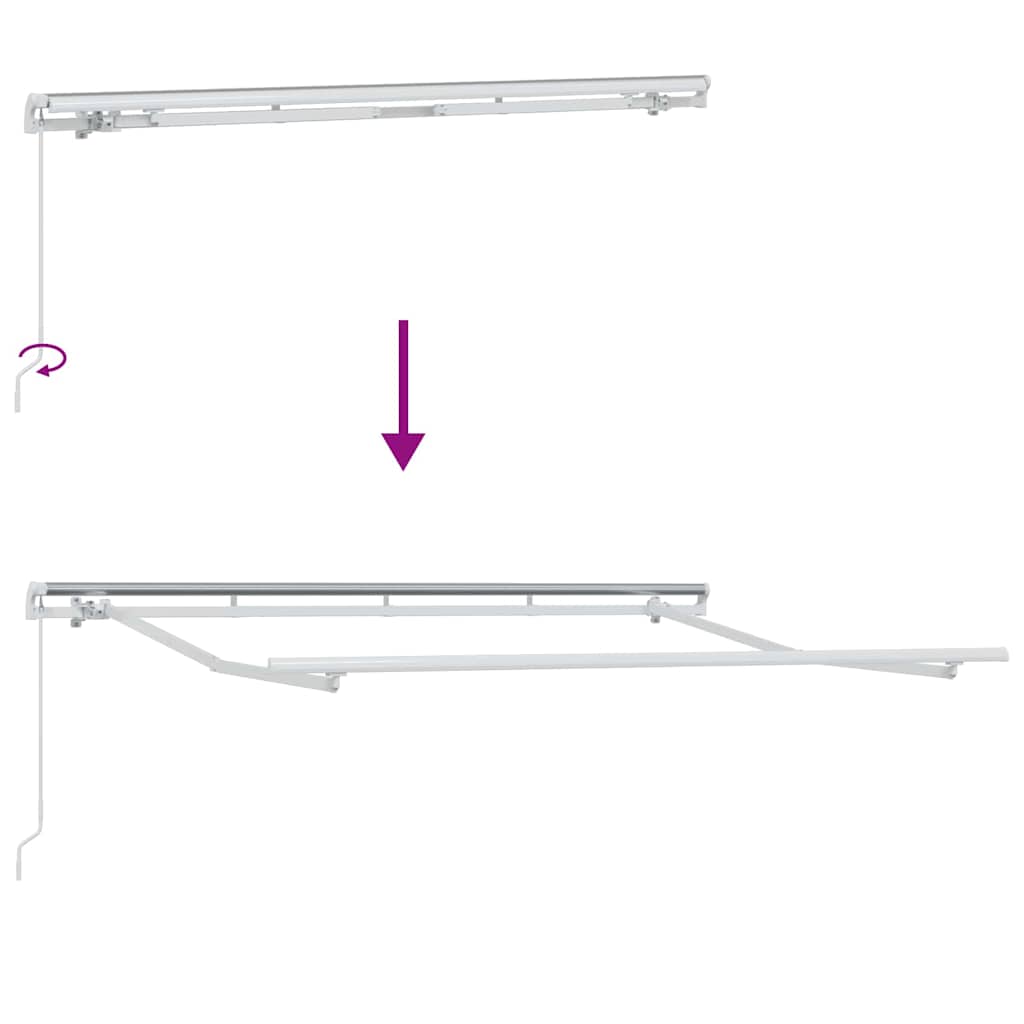 vidaXL Αναδιπλούμενη τέντα Πορτοκαλί 300 x 200 cm ύφασμα