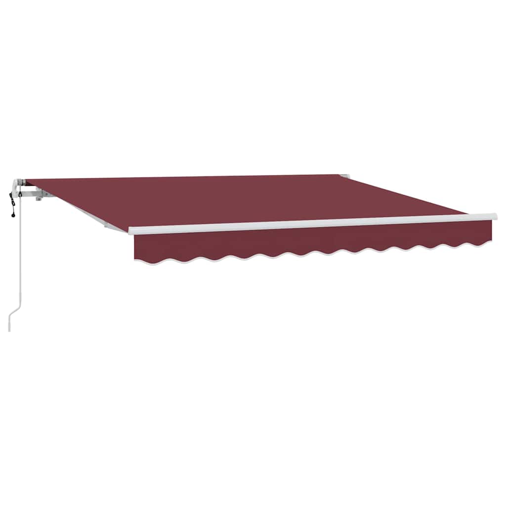 vidaXL Αναδιπλούμενη τέντα Μπορντό 300 x 200 cm ύφασμα
