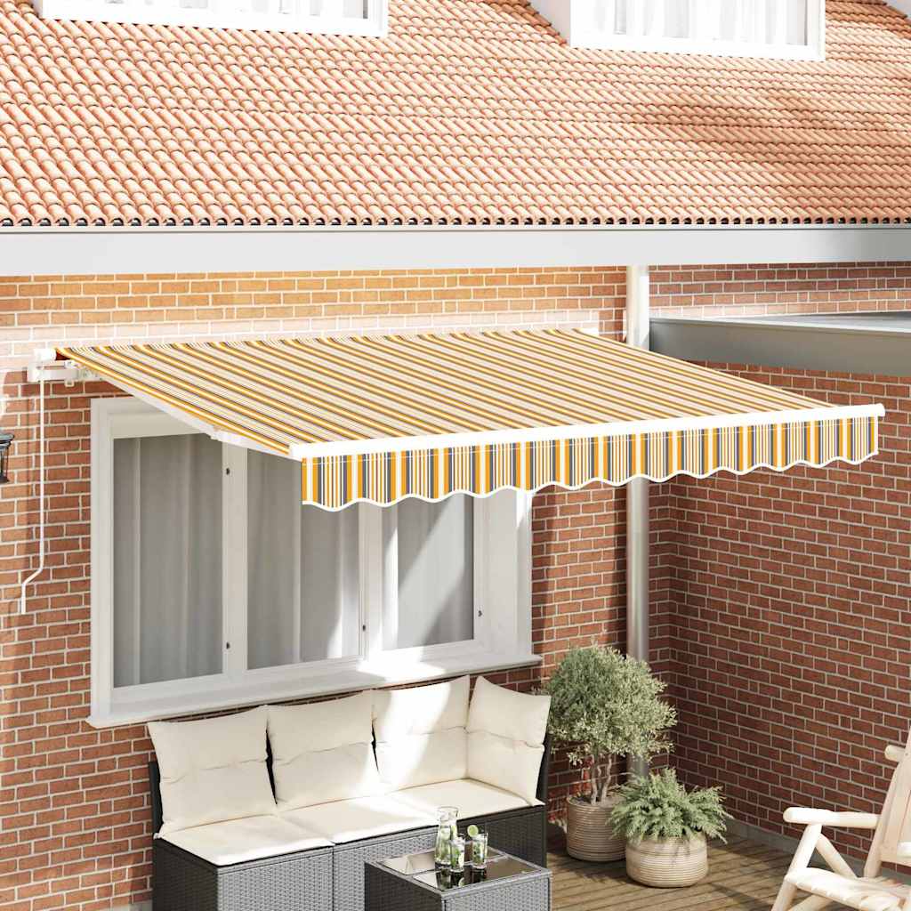 vidaXL Αναδιπλούμενη τέντα Κίτρινο 300 x 200 cm ύφασμα