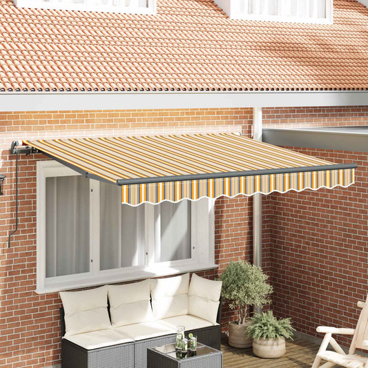 vidaXL Αναδιπλούμενη τέντα Κίτρινο 300 x 200 cm ύφασμα