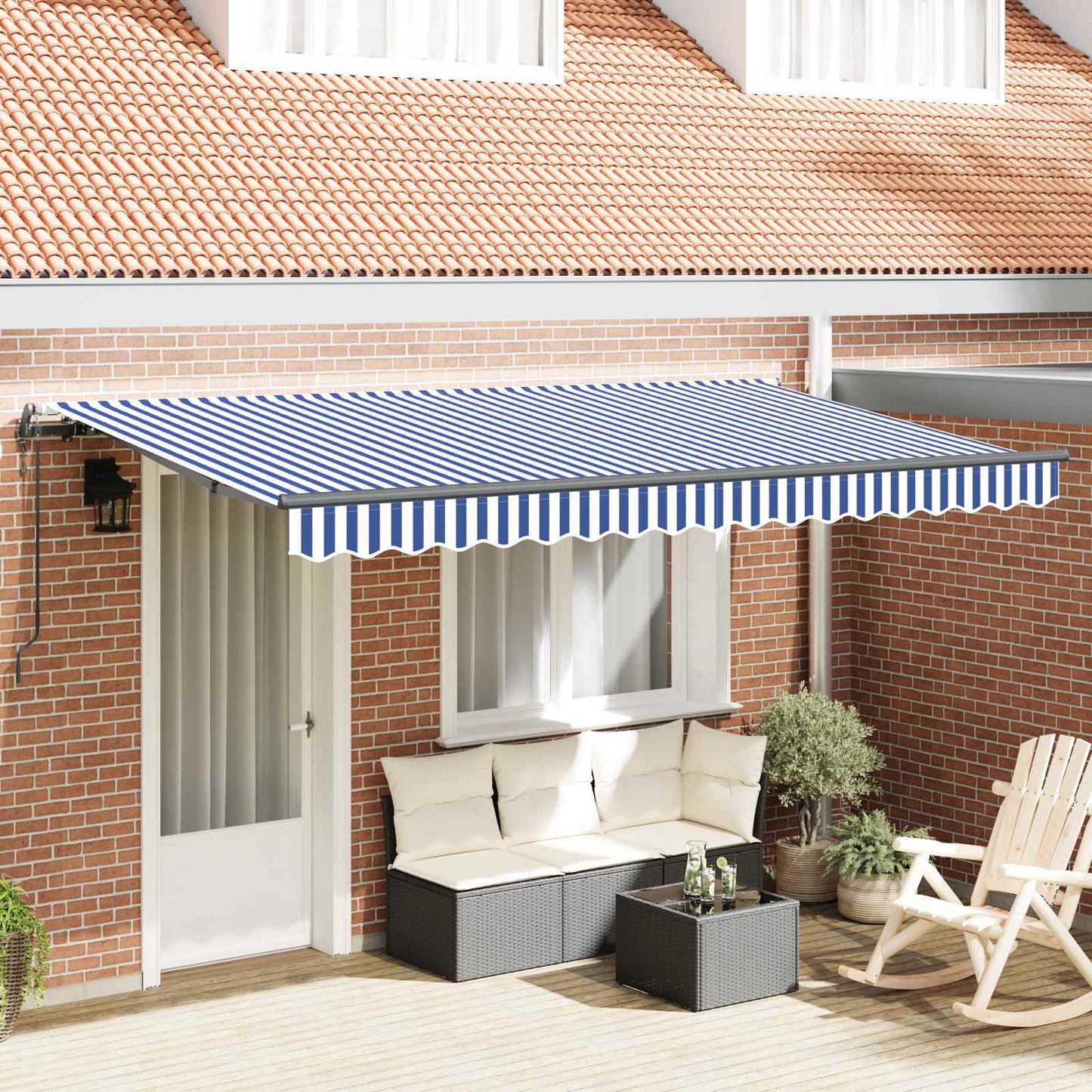 vidaXL Σκηνίτσα Αναδιπλούμενη Μπλε 350 x 200 cm ύφασμα