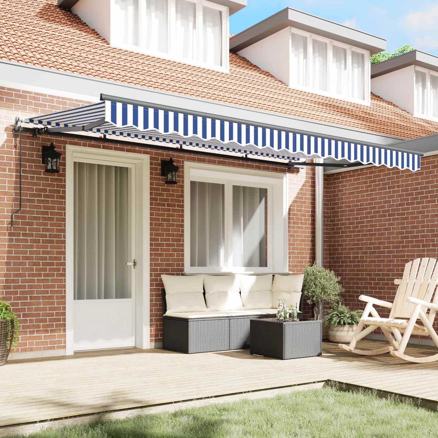 vidaXL Σκηνίτσα Αναδιπλούμενη Μπλε 350 x 200 cm ύφασμα