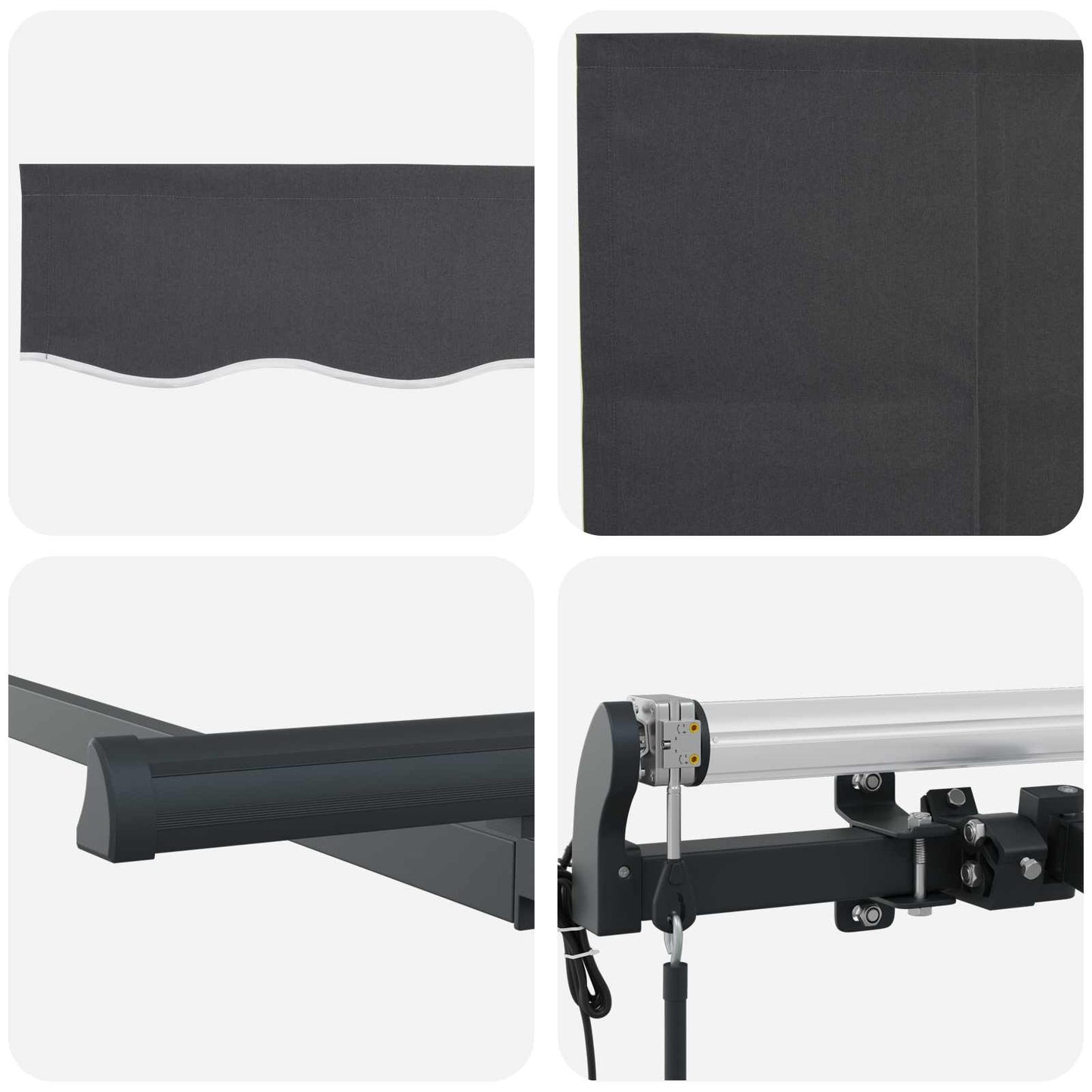 vidaXL Σκηνίτσα Αναδιπλούμενη Ανθρακί 350 x 200 cm ύφασμα