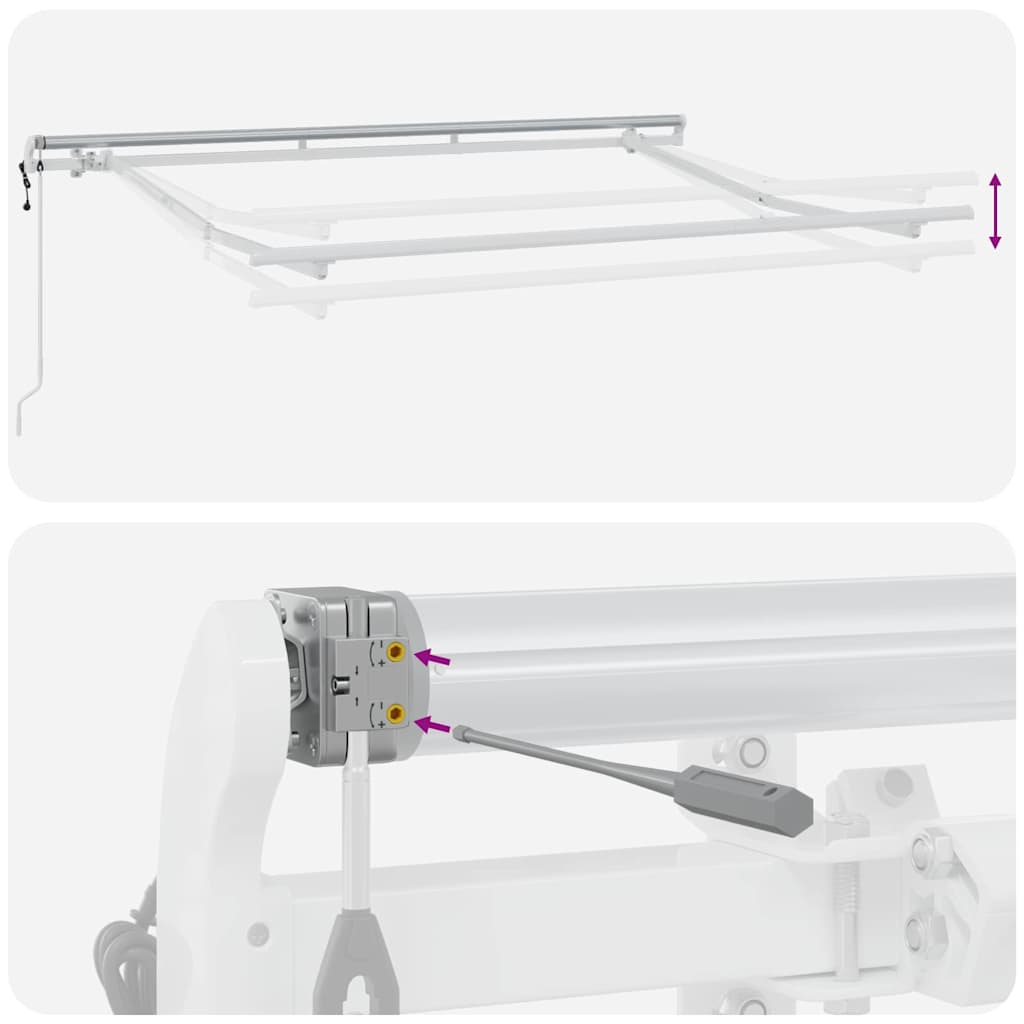 vidaXL Αναδιπλούμενη τέντα Καφέ 350 x 200 cm ύφασμα