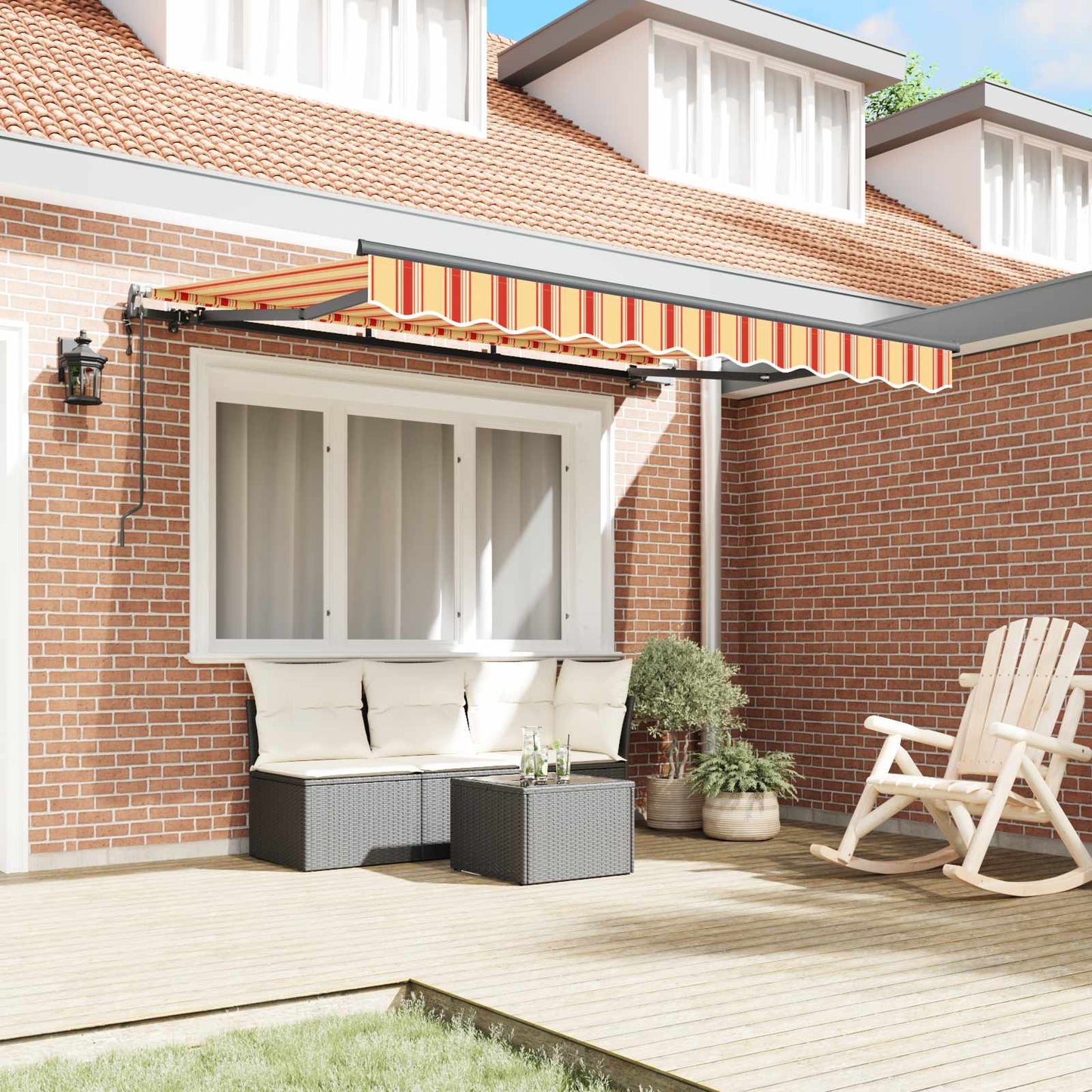 vidaXL Σκηνίτσα Αναδιπλούμενη Κίτρινο 350 x 200 cm ύφασμα