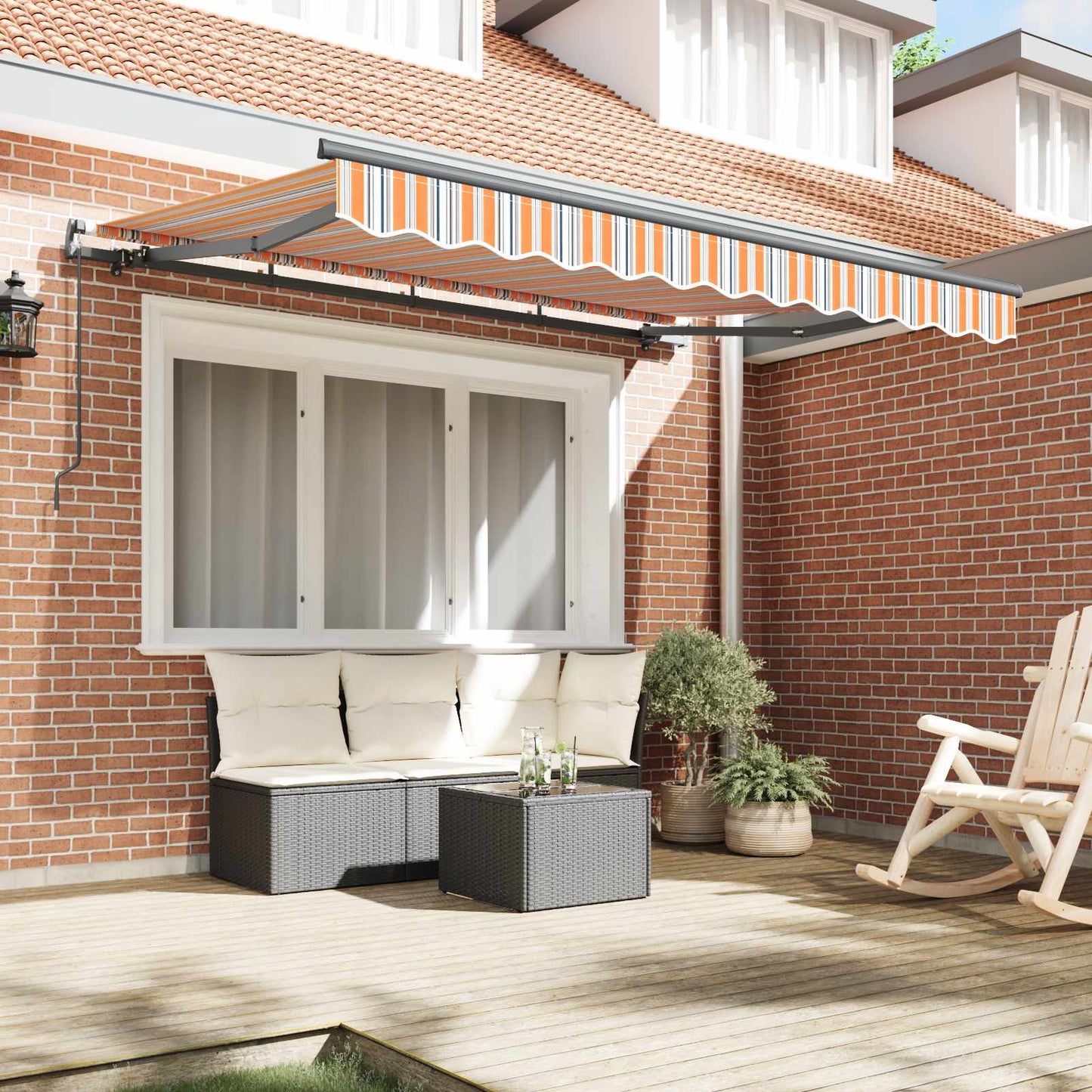 vidaXL Σκηνίτσα Αναδιπλούμενη Πολύχρωμο 350 x 200 cm ύφασμα