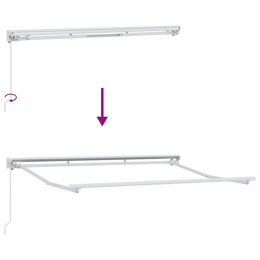 vidaXL Σκελετός Τέντας Μπεζ 350 x 200 cm Πολυεστέρας με Επικάλυψη PU
