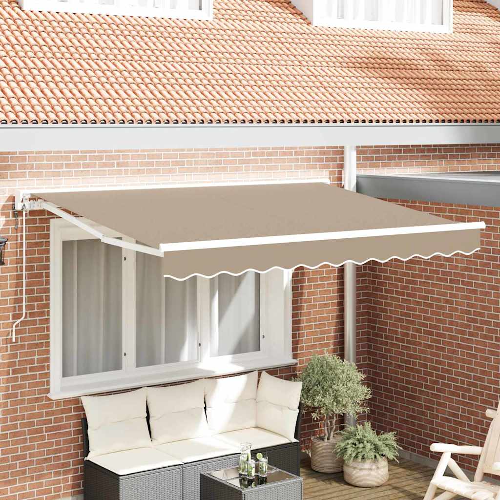 vidaXL Σκελετός Τέντας Μπεζ 350 x 200 cm Πολυεστέρας με Επικάλυψη PU