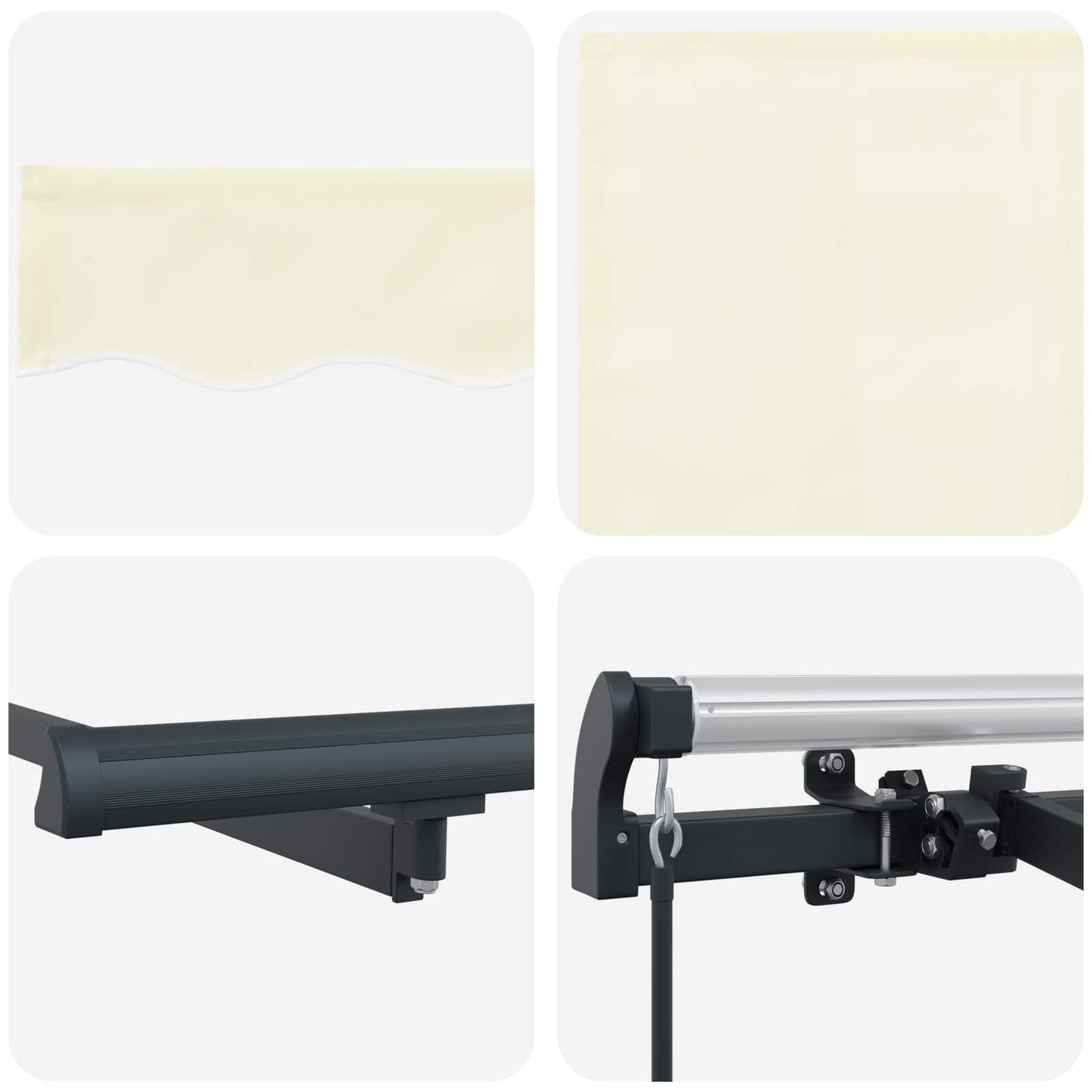 vidaXL Σκηνίτσα Αναδιπλούμενη Κρεμ 400 x 200 cm ύφασμα