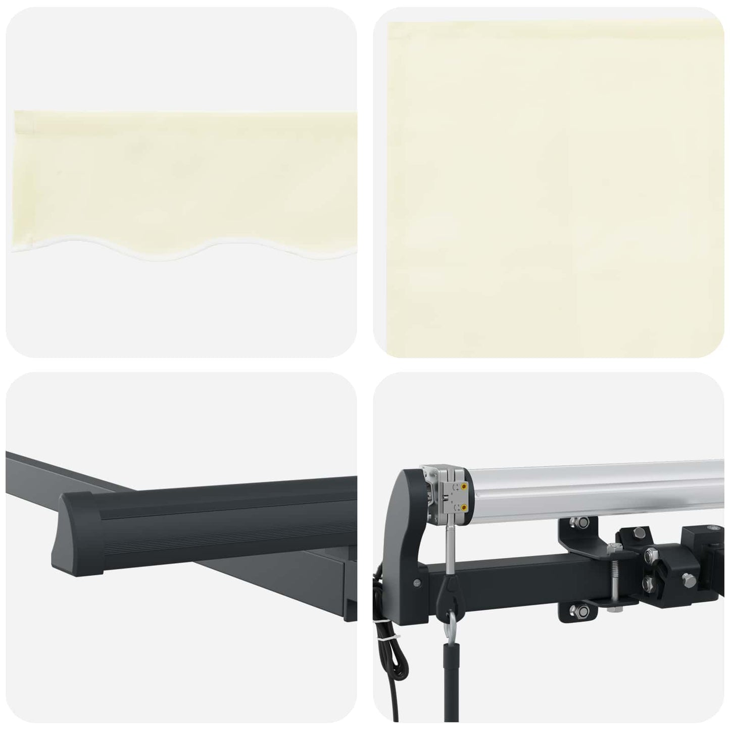 vidaXL Σκηνίτσα Αναδιπλούμενη Κρεμ 400 x 200 cm ύφασμα