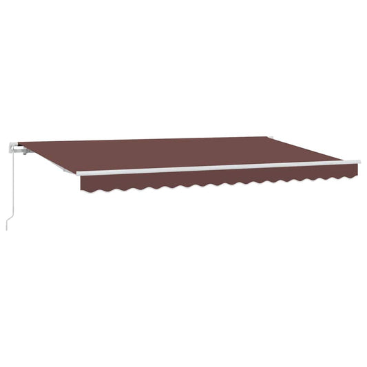 vidaXL Αναδιπλούμενη τέντα Καφέ 400 x 200 cm ύφασμα