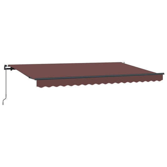 vidaXL Αναδιπλούμενη τέντα Καφέ 400 x 200 cm ύφασμα