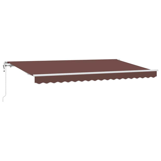 vidaXL Αναδιπλούμενη τέντα Καφέ 400 x 200 cm ύφασμα