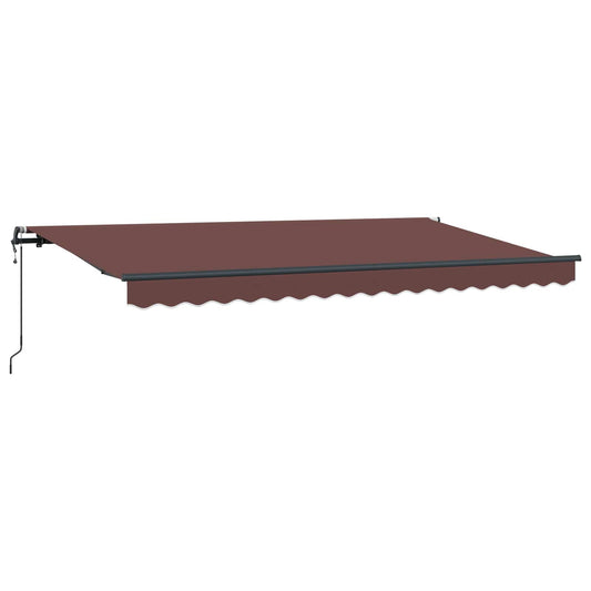 vidaXL Αναδιπλούμενη τέντα Καφέ 400 x 200 cm ύφασμα