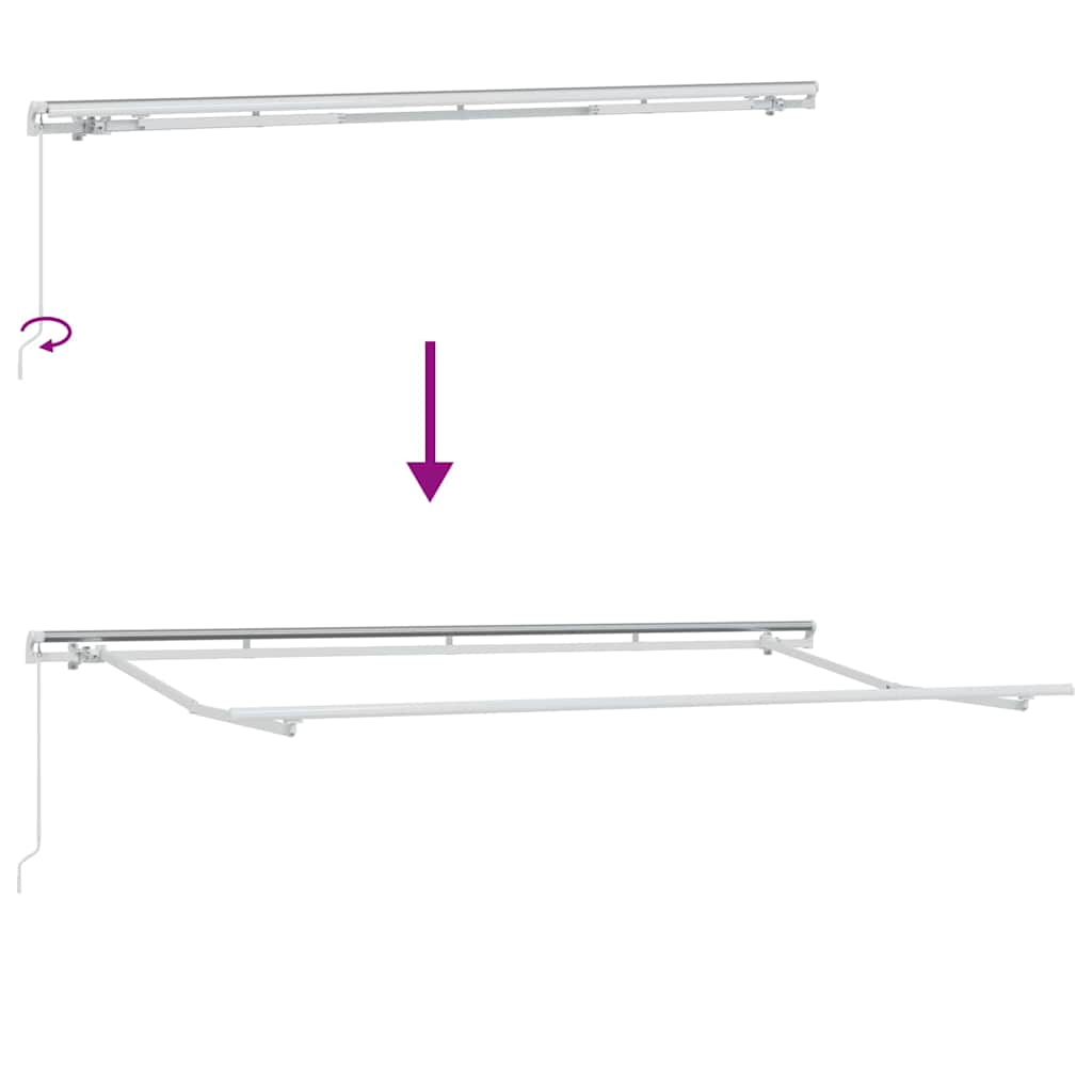 vidaXL Αναδιπλούμενη τέντα Μπεζ 400 x 200 cm ύφασμα