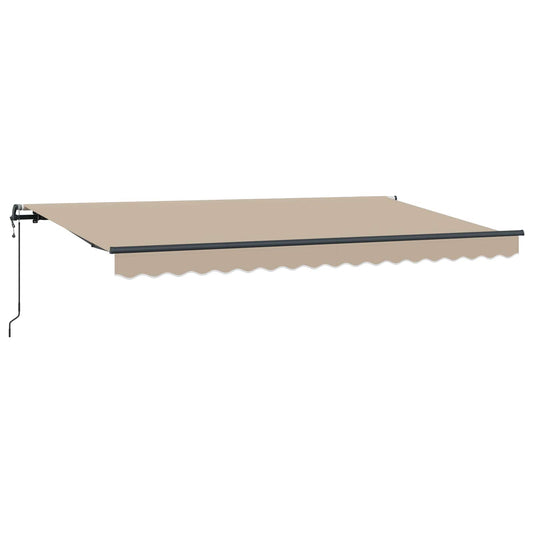 vidaXL Αναδιπλούμενη τέντα Μπεζ 400 x 200 cm ύφασμα