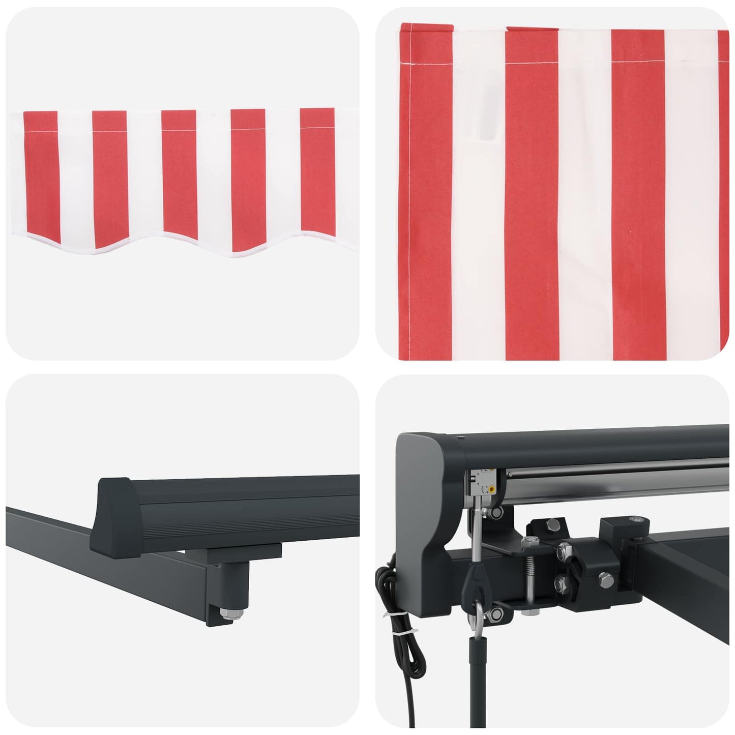 vidaXL Σκηνίτσα Αναδιπλούμενη Κόκκινο και Λευκό 300 x 250 εκ