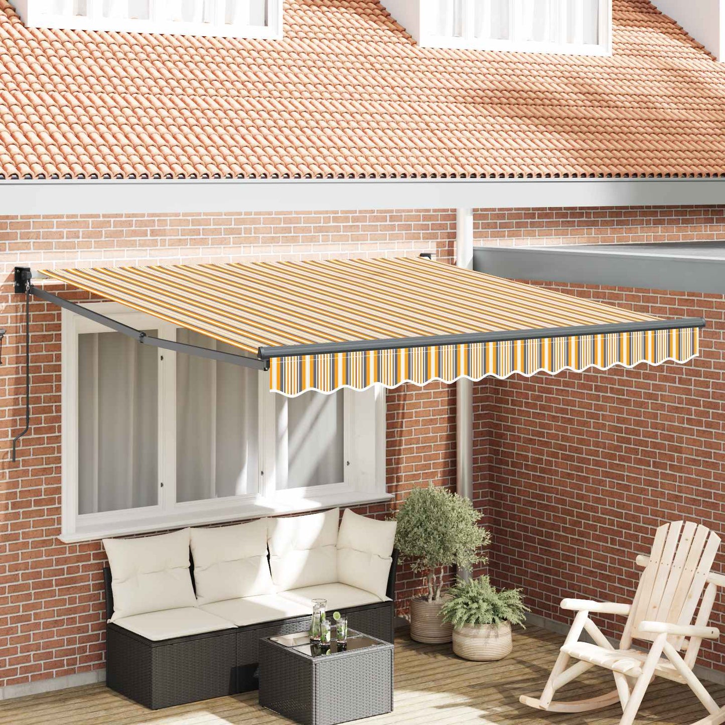 vidaXL Αναδιπλούμενη τέντα Πολύχρωμο 300 x 250 x 165 εκ.