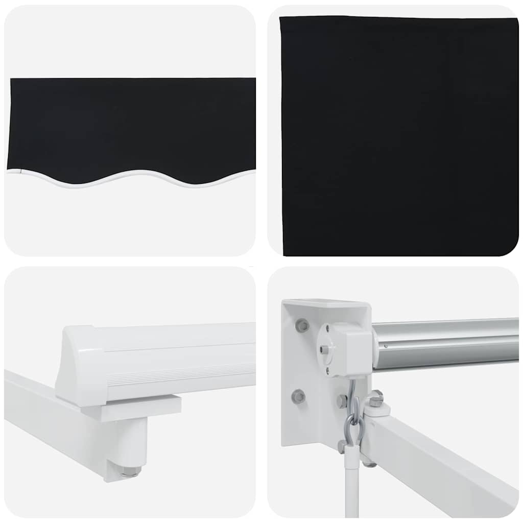 vidaXL Αναδιπλούμενη τέντα Μαύρο 300 x 250 x 165 εκ.