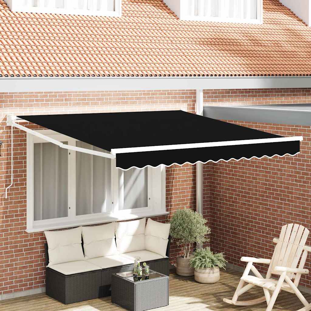 vidaXL Αναδιπλούμενη τέντα Μαύρο 300 x 250 x 165 εκ.