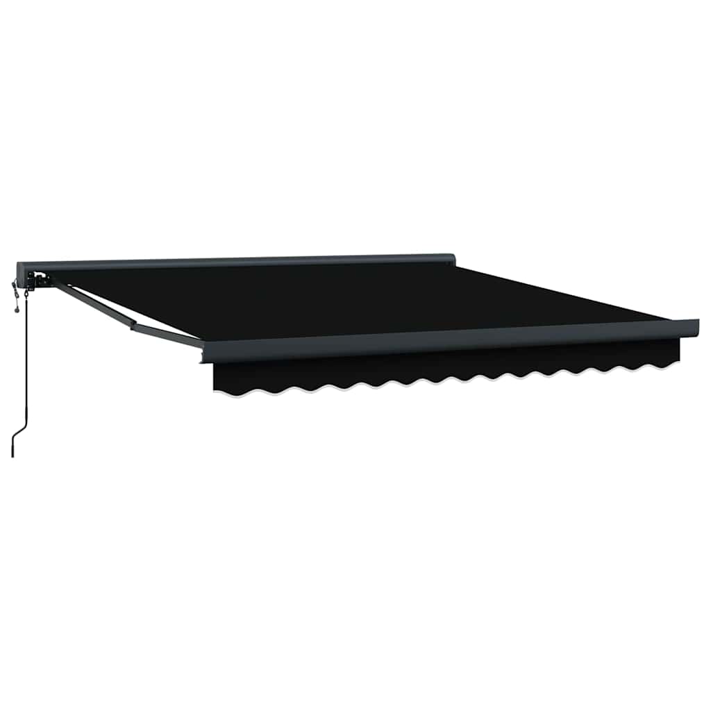 vidaXL Αυτόματη Ανασυρόμενη Τέντα Μαύρη 300x250 cm