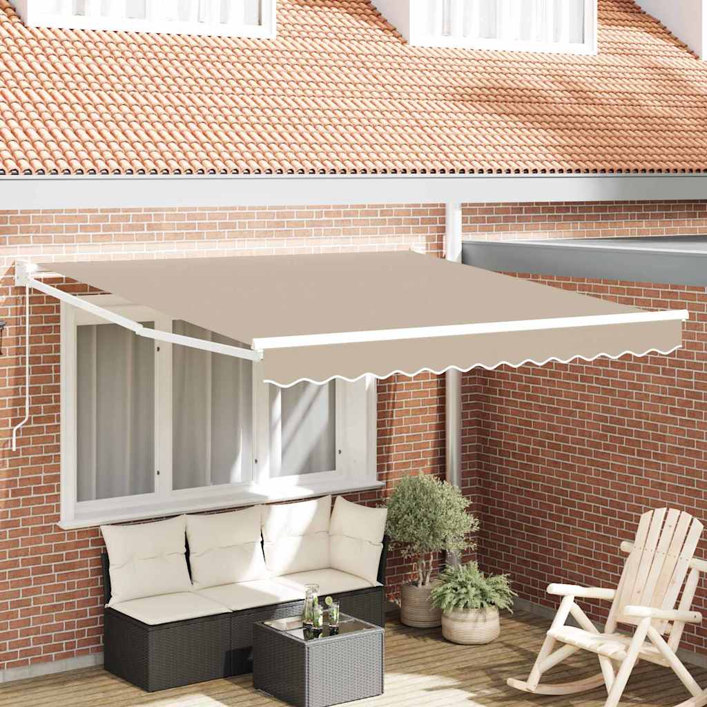 vidaXL Αναδιπλούμενη τέντα Μπεζ 300 x 250 x 165 εκ.