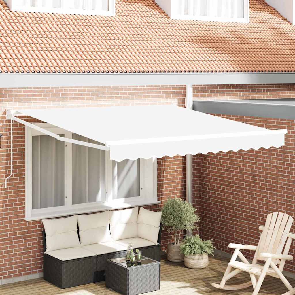 vidaXL Αναδιπλούμενη τέντα Λευκό 300 x 250 x 165 εκ.