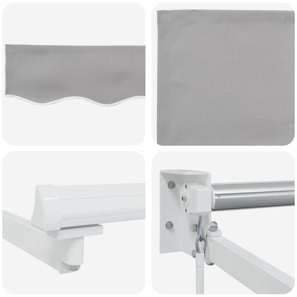 vidaXL Αναδιπλούμενη τέντα Ανοιχτό γκρι 300 x 250 x 165 εκ.