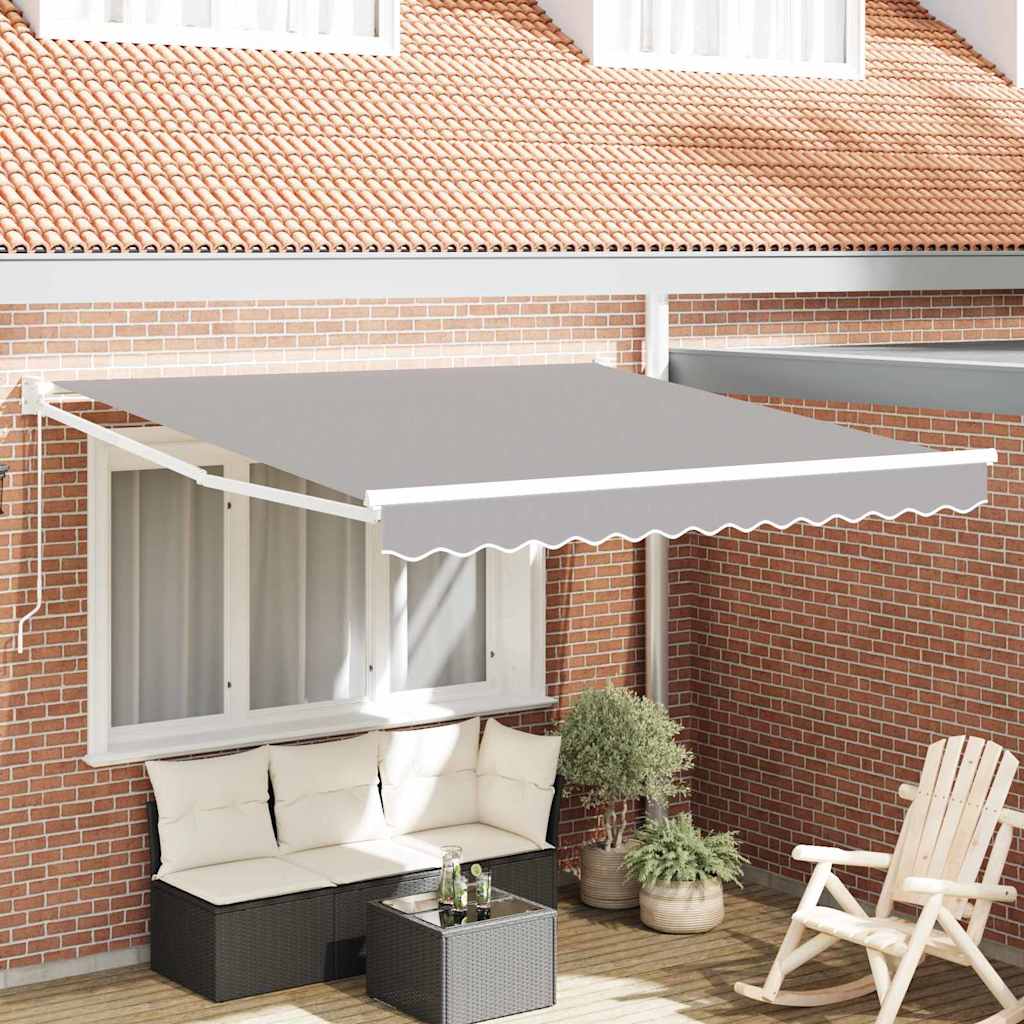 vidaXL Αναδιπλούμενη τέντα Ανοιχτό γκρι 300 x 250 x 165 εκ.