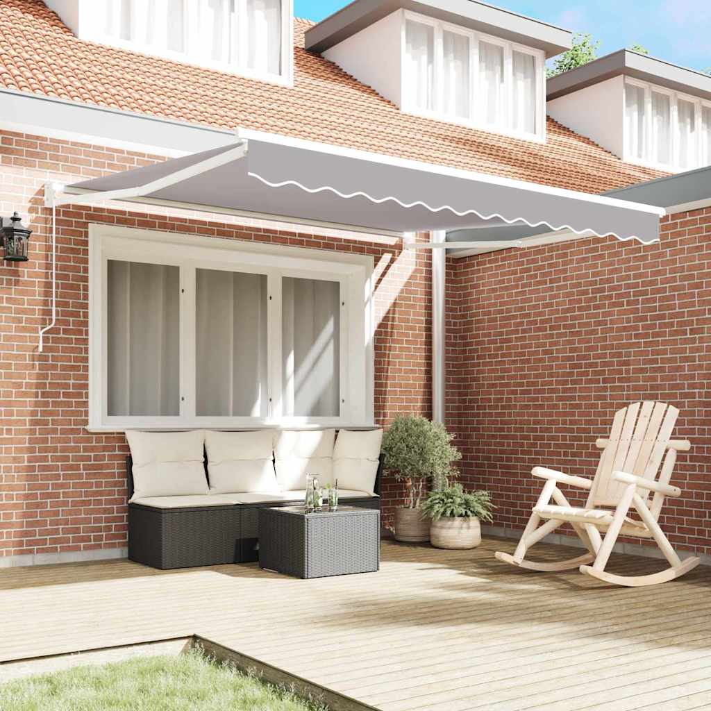 vidaXL Αναδιπλούμενη τέντα Ανοιχτό γκρι 300 x 250 x 165 εκ.