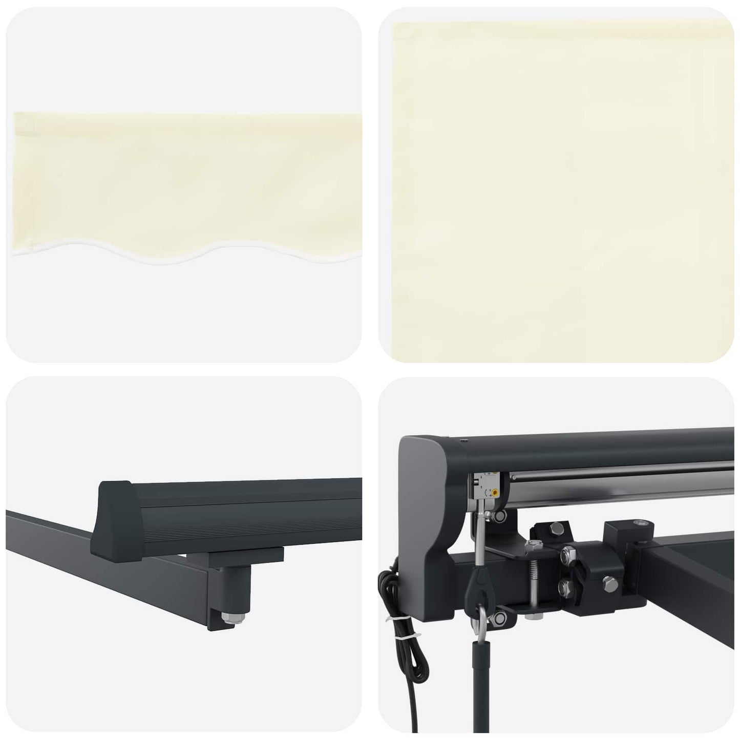 vidaXL Σκηνίτσα Αναδιπλούμενη Κρεμ 350 x 250 εκ