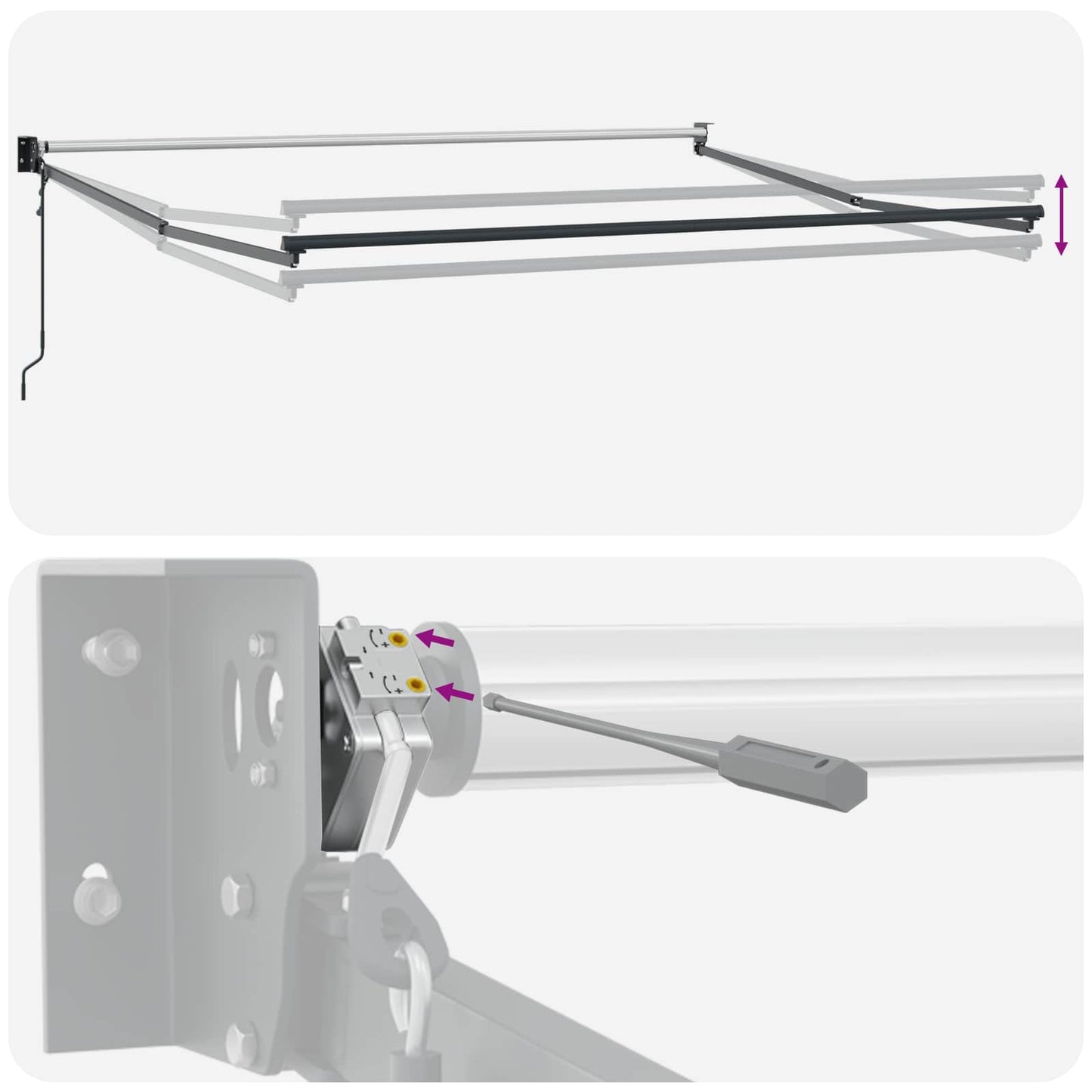 vidaXL Αναδιπλούμενη τέντα Πολύχρωμο 350 x 250 εκ