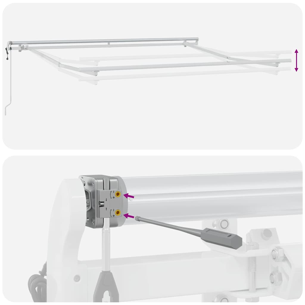 vidaXL Αναδιπλούμενη τέντα Μαύρο 350 x 250 εκ Ύφασμα και αλουμίνιο