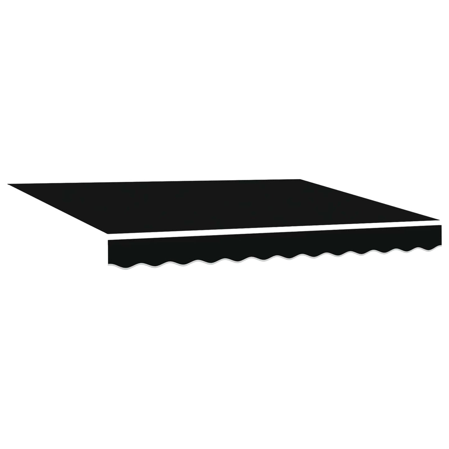 vidaXL Αναδιπλούμενη τέντα Μαύρο 350 x 250 εκ Πολυέστερ και Μέταλλο