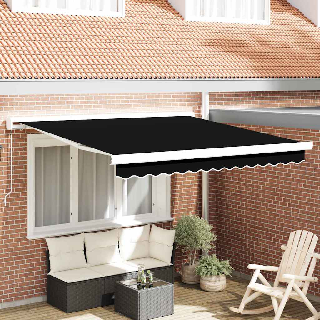 vidaXL Σκηνίτσα Αναδιπλούμενη Μαύρο 350 x 250 εκ Ύφασμα, Μέταλλο