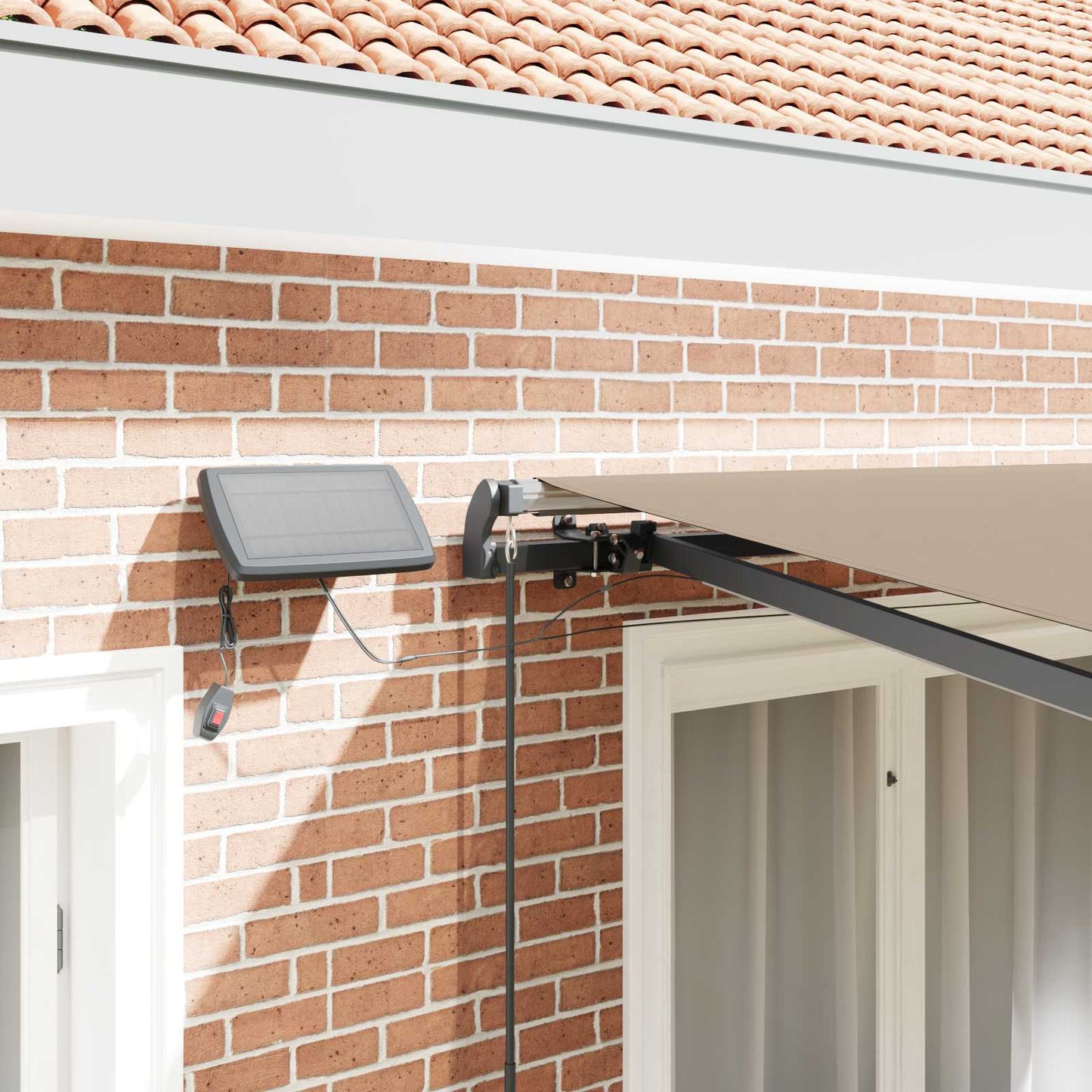 vidaXL Αναδιπλούμενη τέντα Μπεζ 350 x 250 εκ Ύφασμα και αλουμίνιο