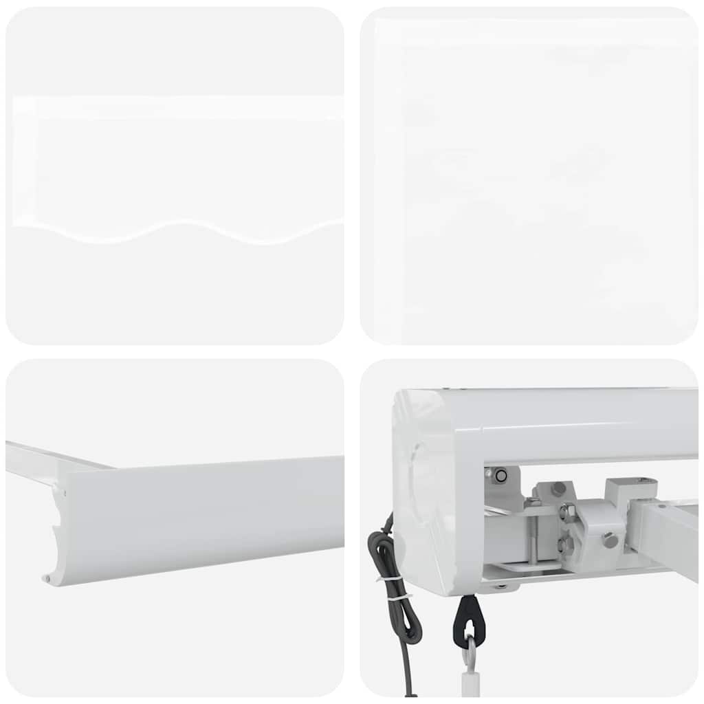 vidaXL Αυτόματη Ανασυρόμενη Τέντα Λευκή 350x250 εκ.