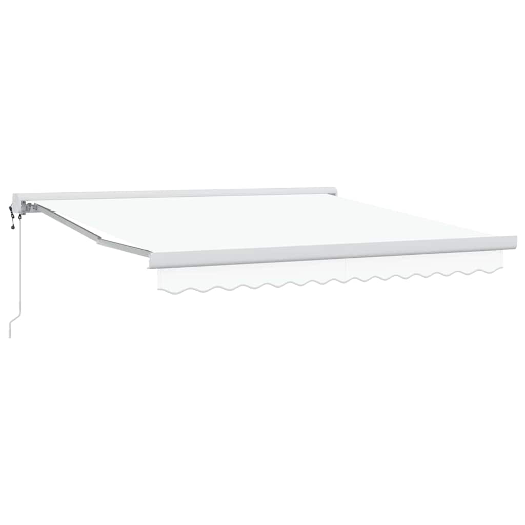 vidaXL Αυτόματη Ανασυρόμενη Τέντα Λευκή 350x250 εκ.