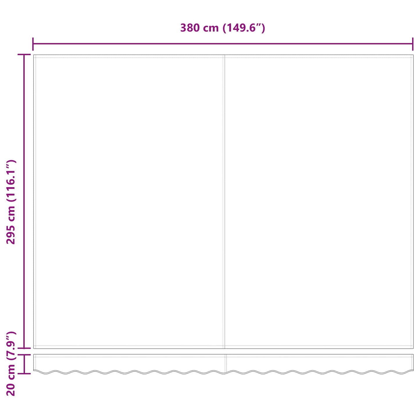 vidaXL Σκελετός Τέντας Καφέ 400 x 300 εκ Πολυεστέρας με Επικάλυψη PU